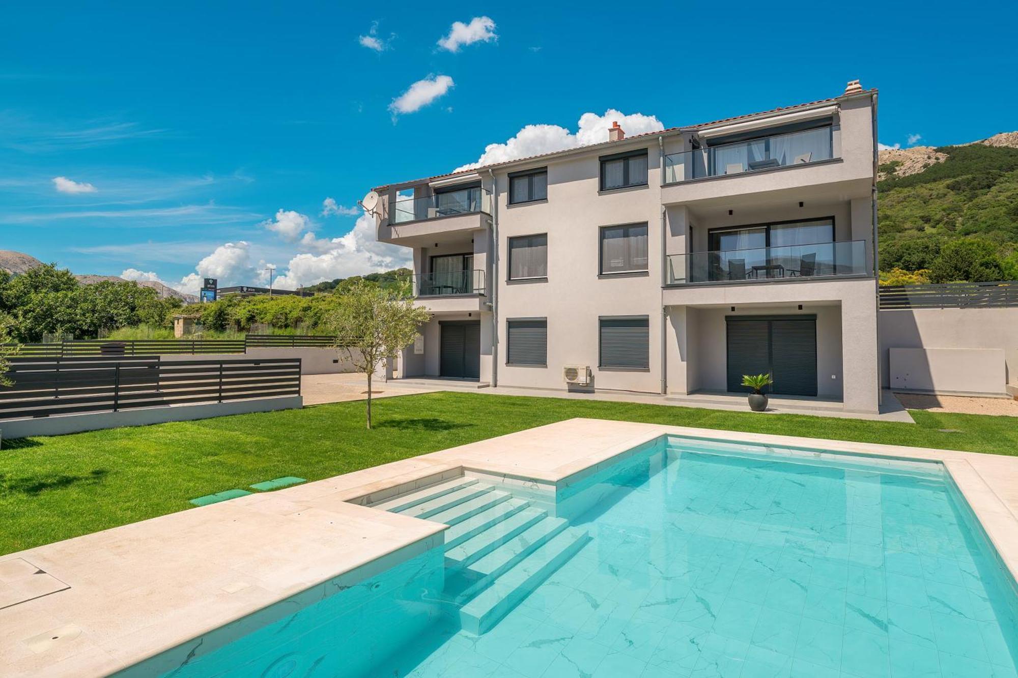 Poolside Apartments Anabella Baška Esterno foto